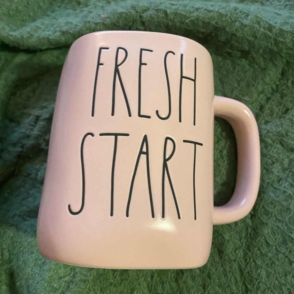 Fresh Start Rae Dunn Pale Pink Mug Like New